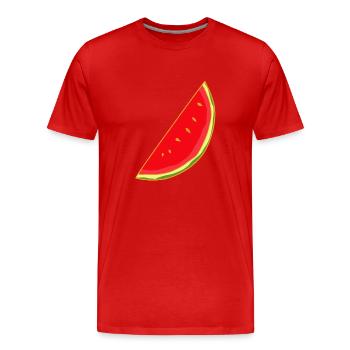 Melon, Melons, Été, Fruit, Fruit - T-shirt bio Premium Homme - rouge - Devant - Damien (186cm)