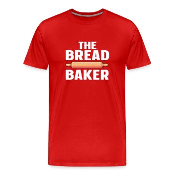 Baking Bakery Baker - Men's Premium Organic T-Shirt - red - Front - Damien (186cm)