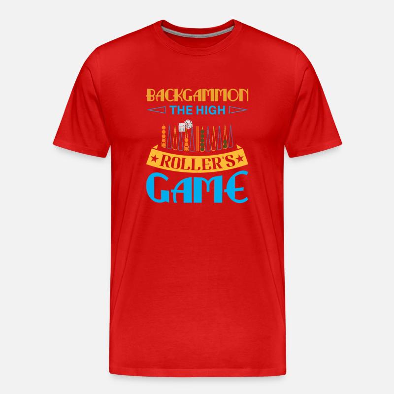 Backgammon Spiel - Männer Premium Bio T-Shirt - Rot
