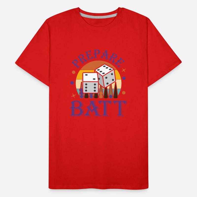 Backgammon Spiel Männer Premium Bio T-Shirt