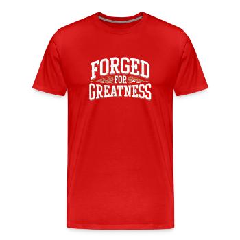 Blacksmithing Viking Warrior Norse Forge Metalwork - Männer Premium Bio T-Shirt - Rot - Vorne - Damien (186cm)