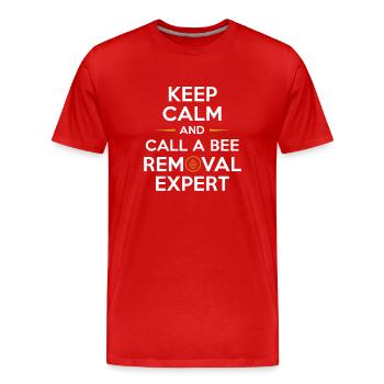 Spécialiste de l’élimination des abeilles Sauvetage en essaim vivant - T-shirt bio Premium Homme - rouge - Devant - Damien (186cm)