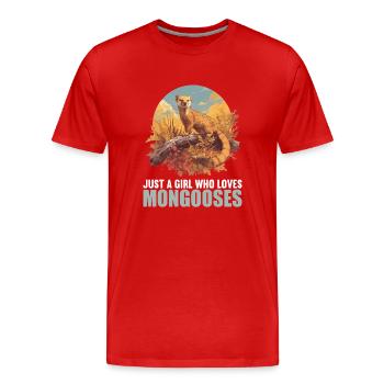 La mangouste de mangouste - T-shirt bio Premium Homme - rouge - Devant - Damien (186cm)