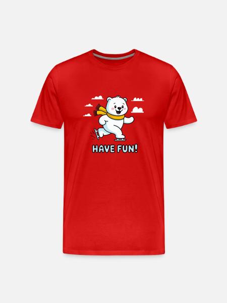 OURS, AMUSEZ-VOUS - T-shirt bio Premium Homme - rouge
