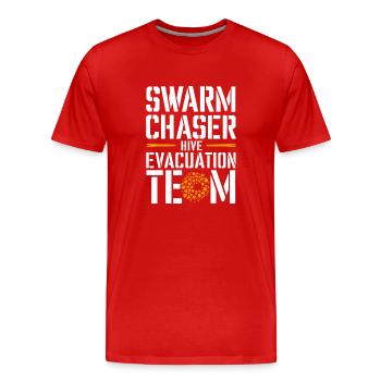 Spécialiste de l’élimination des abeilles Sauvetage en essaim vivant - T-shirt bio Premium Homme - rouge - Devant - Damien (186cm)