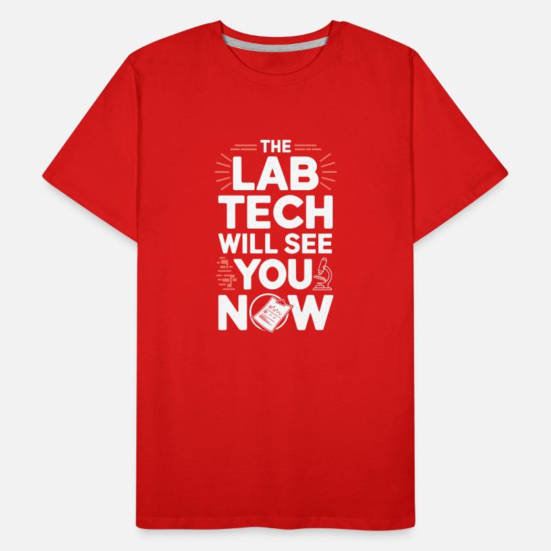 Passionné de microscope Technicien de laboratoire Science T-shirt bio Premium Homme