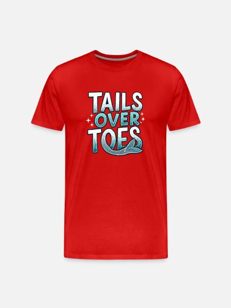 Mermaid Underwater Performer Mermaid - Men's Premium Organic T-Shirt - red