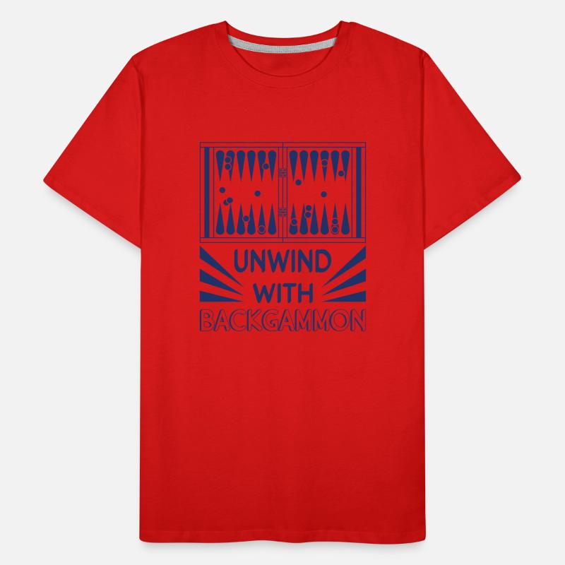 Backgammon Spiel Männer Premium Bio T-Shirt