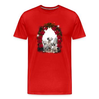 Chien Chiens Enfants Enfant - T-shirt bio Premium Homme - rouge - Devant - Damien (186cm)