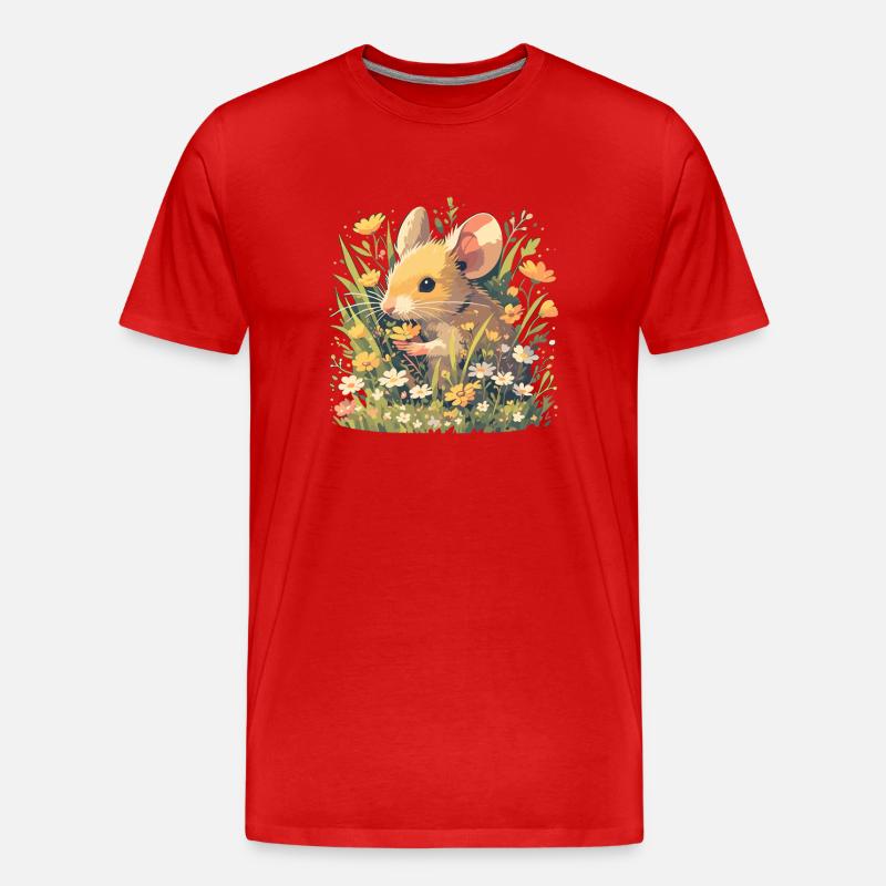 Mäuse Maus - Männer Premium Bio T-Shirt - Rot