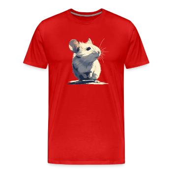 Souris Souris - T-shirt bio Premium Homme - rouge - Devant - Damien (186cm)