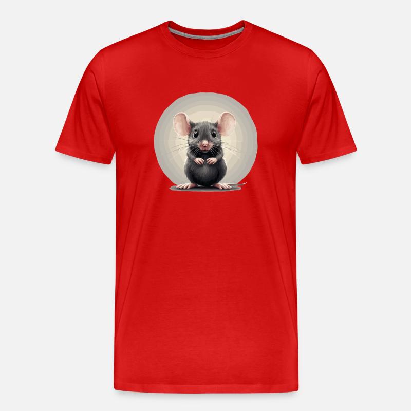 Mäuse Maus - Männer Premium Bio T-Shirt - Rot