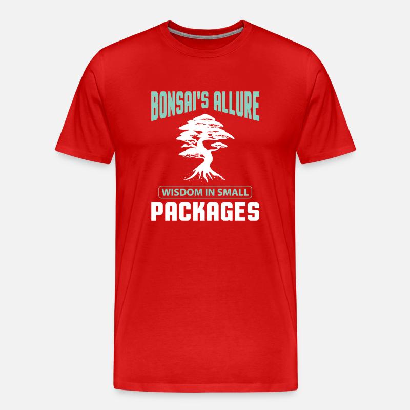 Bonsai Tree - Männer Premium Bio T-Shirt - Rot