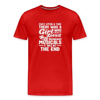 Musical-Liebhaber Broadway Musicals Zu Lieben - Männer Premium Bio T-Shirt - Rot - Vorne - Damien (186cm)