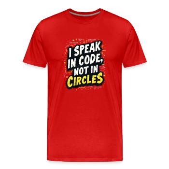 Data Analyst Big Data Specialist Business - Men's Premium Organic T-Shirt - red - Front - Damien (186cm)