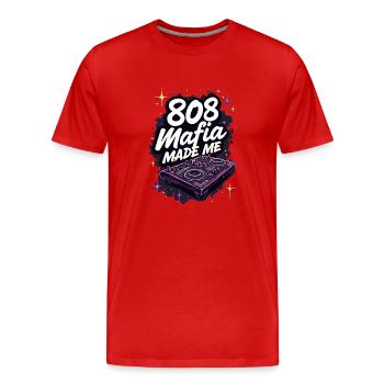 Music Produzent 808 Bass Hip-hop Beatmaker - Männer Premium Bio T-Shirt - Rot - Vorne - Damien (186cm)