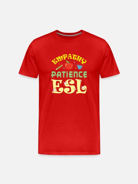 ESL-Lehrer ESL Unterricht - Männer Premium Bio T-Shirt - Rot