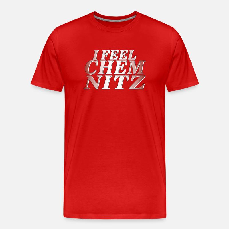 I FEEL CHEMNITZ - Männer Premium Bio T-Shirt - Rot