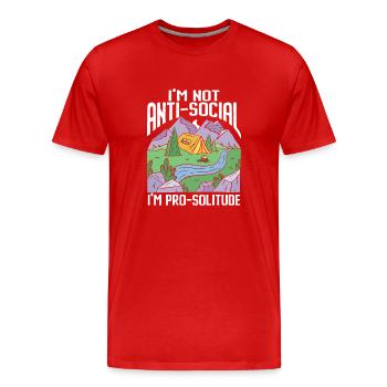 Camping Feu de camp Camper - T-shirt bio Premium Homme - rouge - Devant - Damien (186cm)