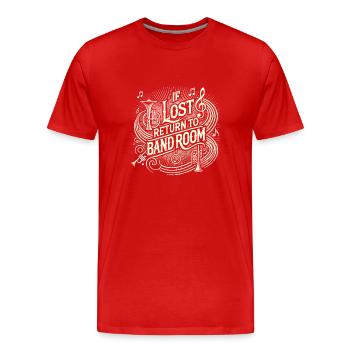 Bei Verlust zurück zum Bandraum - Männer Premium Bio T-Shirt - Rot - Vorne - Damien (186cm)