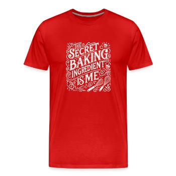 Die geheime Zutat zum Backen bin ich - Männer Premium Bio T-Shirt - Rot - Vorne - Damien (186cm)