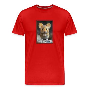 Mice Mouse - Men's Premium Organic T-Shirt - red - Front - Damien (186cm)