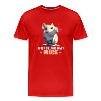 Mice Mouse - Men's Premium Organic T-Shirt - red - Front - Damien (186cm)