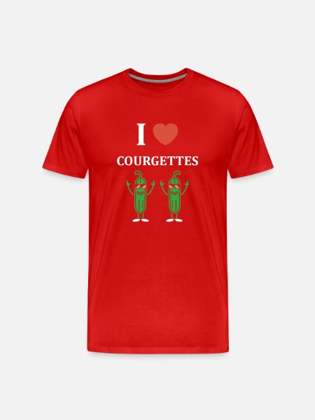 Humour Courgette - T-shirt bio Premium Homme - rouge