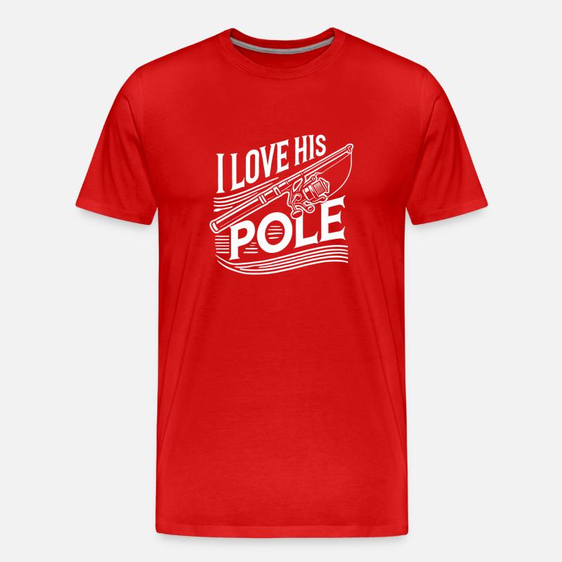 Ich liebe seine Stange - Männer Premium Bio T-Shirt - Rot