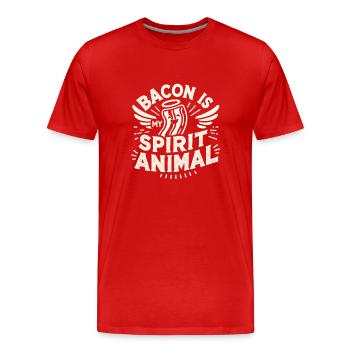 Speck ist mein Seelentier - Männer Premium Bio T-Shirt - Rot - Vorne - Damien (186cm)