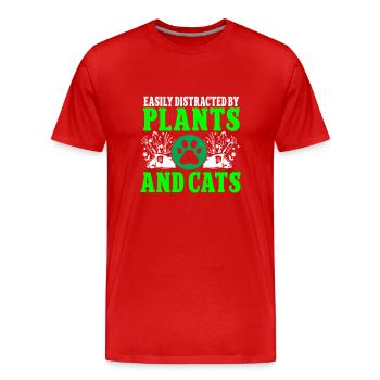 Gardening Horticulture Gardener - Men's Premium Organic T-Shirt - red - Front - Damien (186cm)