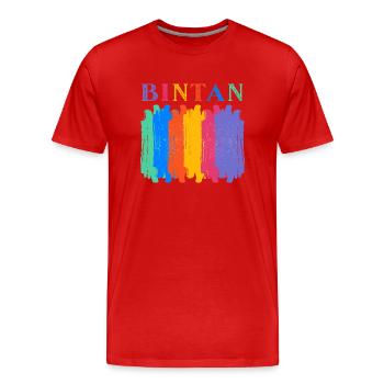 Bintan Indonesia - Men's Premium Organic T-Shirt - red - Front - Damien (186cm)