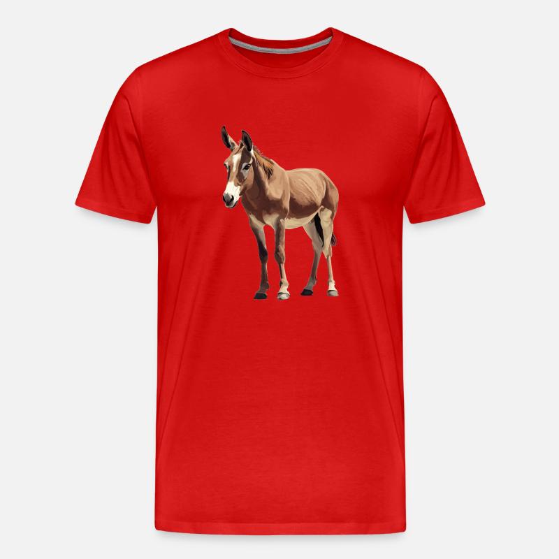 Maultiere Maultier - Männer Premium Bio T-Shirt - Rot