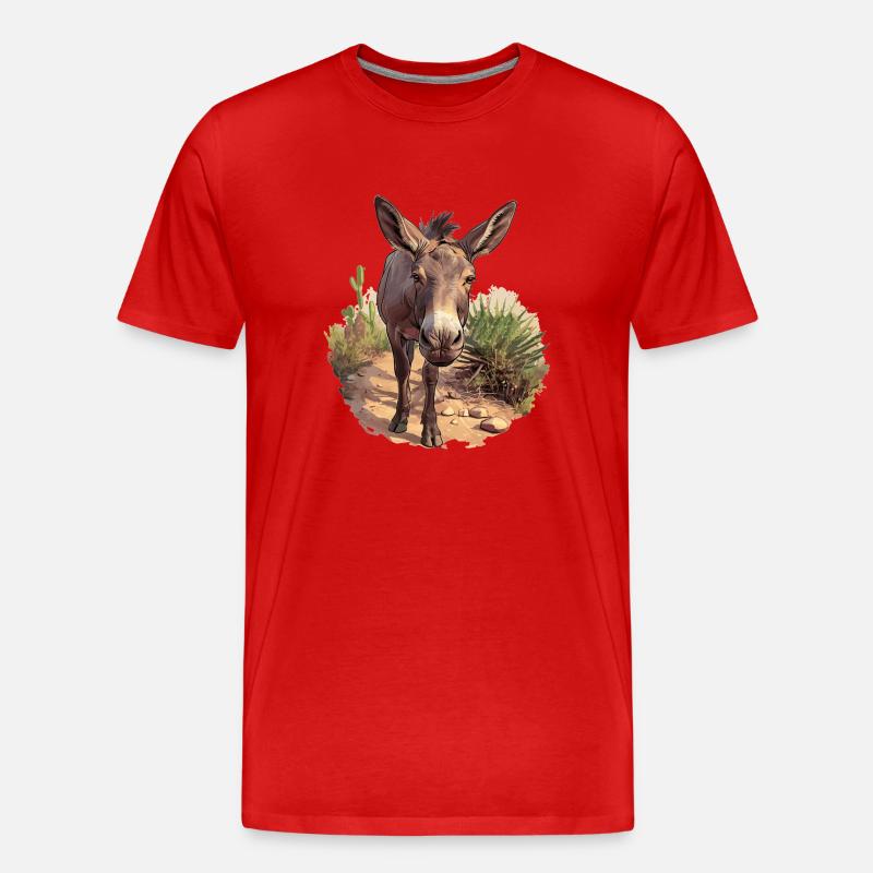 Maultiere Maultier - Männer Premium Bio T-Shirt - Rot