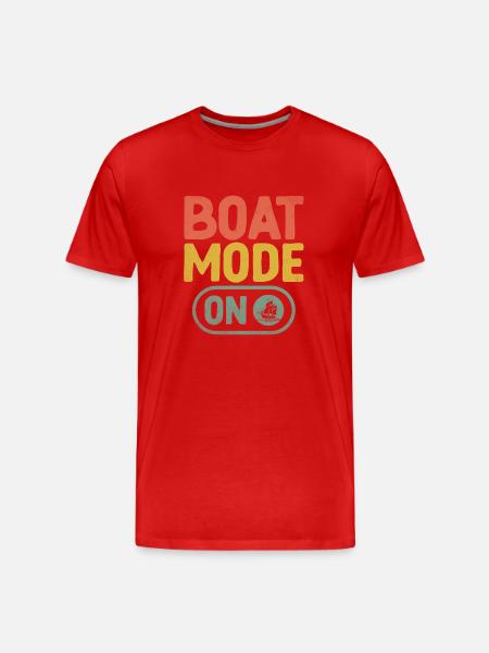 Bootsmodus auf dem Paddelboot - Männer Premium Bio T-Shirt - Rot