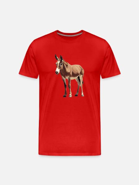 Donkey Esel - Men's Premium Organic T-Shirt - red