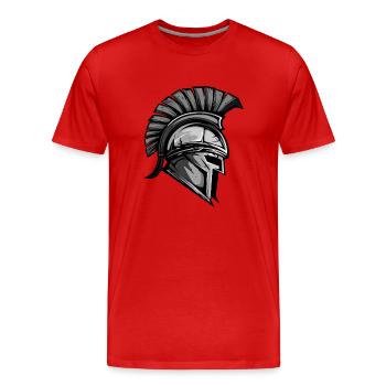 Spartan Warrior Casque Sparta - T-shirt bio Premium Homme - rouge - Devant - Damien (186cm)