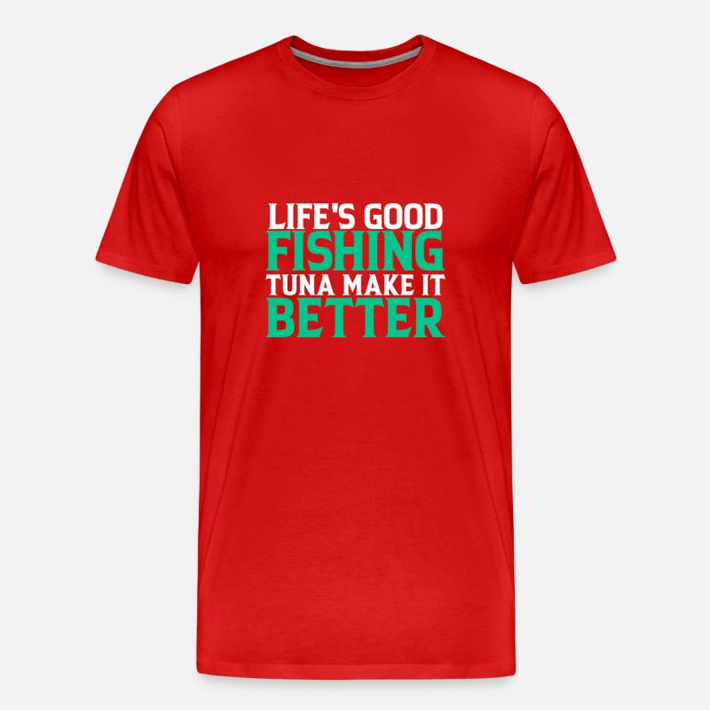 Fishing Makes Better - Männer Premium Bio T-Shirt - Rot