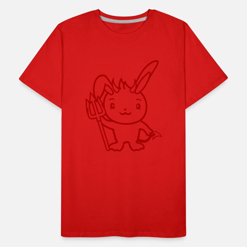 Bunny Devil Demon Evil Satan Hell Trident Costume Men's Premium Organic T-Shirt