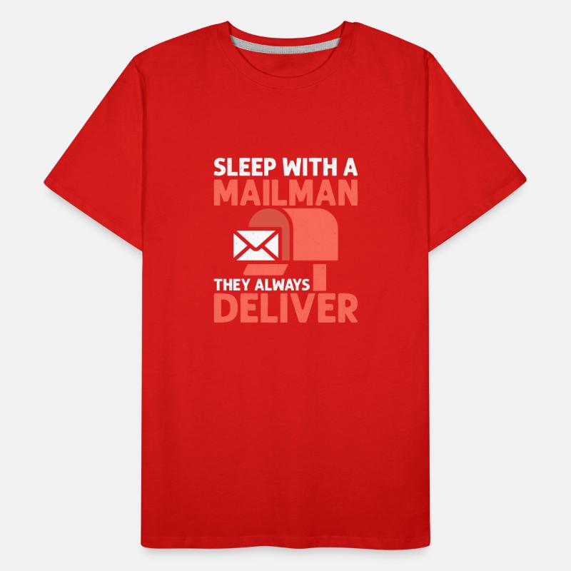 Sleep With A Mailman Mail Carrier Postal Worker Männer Premium Bio T-Shirt