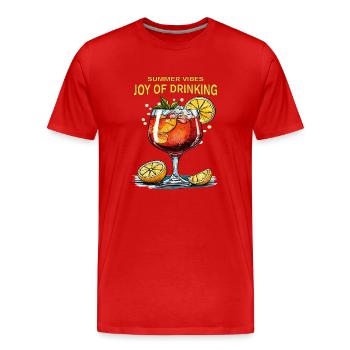 DRINK SPRITZ JOY OF DRINKING - Men's Premium Organic T-Shirt - red - Front - Damien (186cm)
