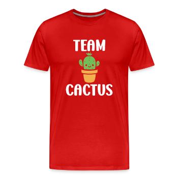 Kaktus - Männer Premium Bio T-Shirt - Rot - Vorne - Damien (186cm)
