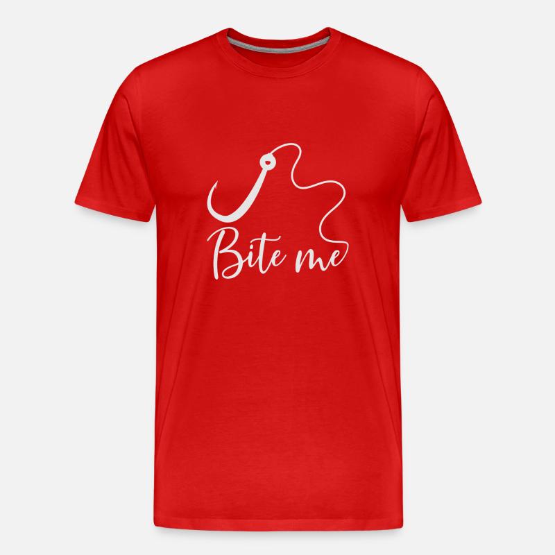Bite Me - Männer Premium Bio T-Shirt - Rot