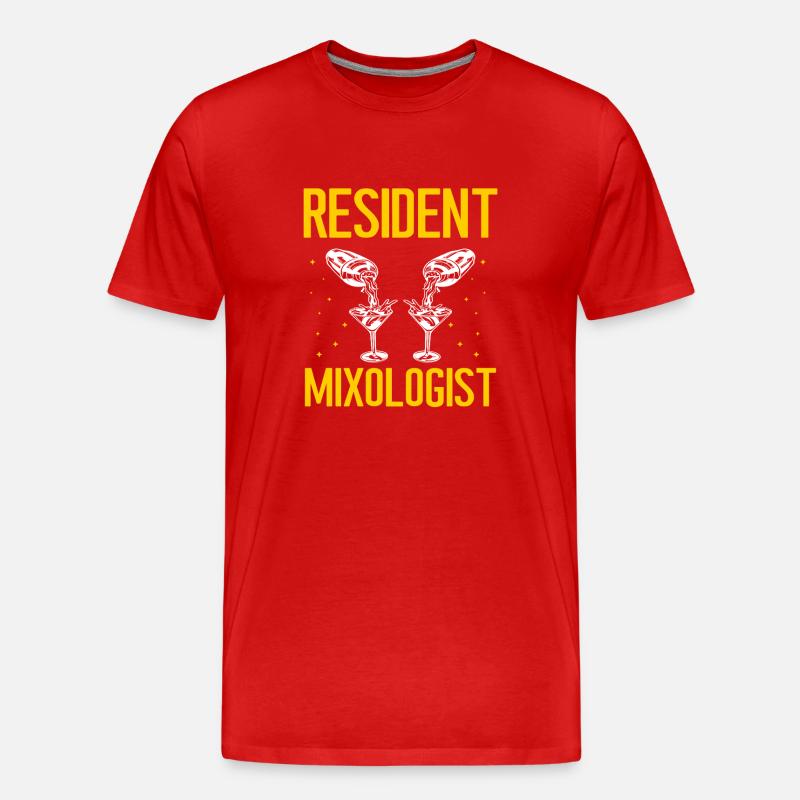 Mixologist Barkeepker Bartender Mixology - Männer Premium Bio T-Shirt - Rot