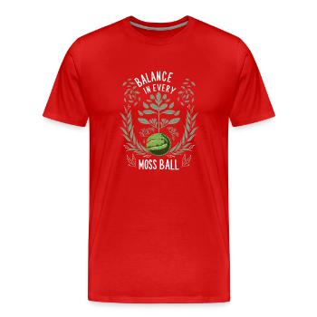 Kokedama Moss Ball Plants Japanese Gardening - Men's Premium Organic T-Shirt - red - Front - Damien (186cm)