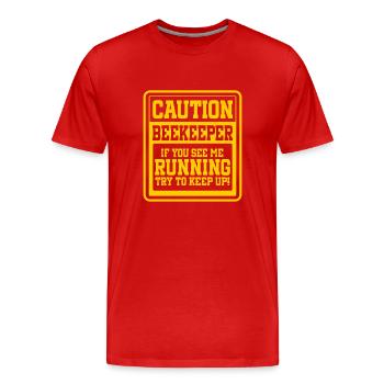 Apiculteur Apiculteur - T-shirt bio Premium Homme - rouge - Devant - Damien (186cm)