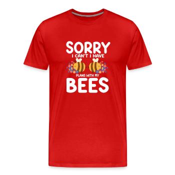 Apiculteur Apiculteur - T-shirt bio Premium Homme - rouge - Devant - Damien (186cm)