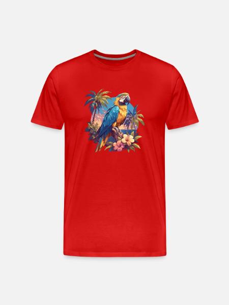 Parrot Parrot Parrot - Men's Premium Organic T-Shirt - red