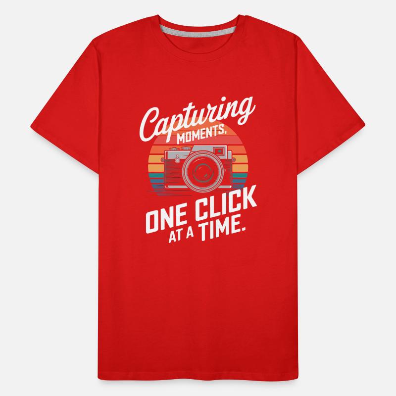 Capturing moments, one click at a time. Men's Premium Organic T-Shirt