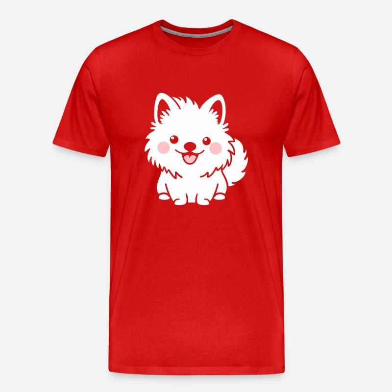 Pomsky - Männer Premium Bio T-Shirt - Rot